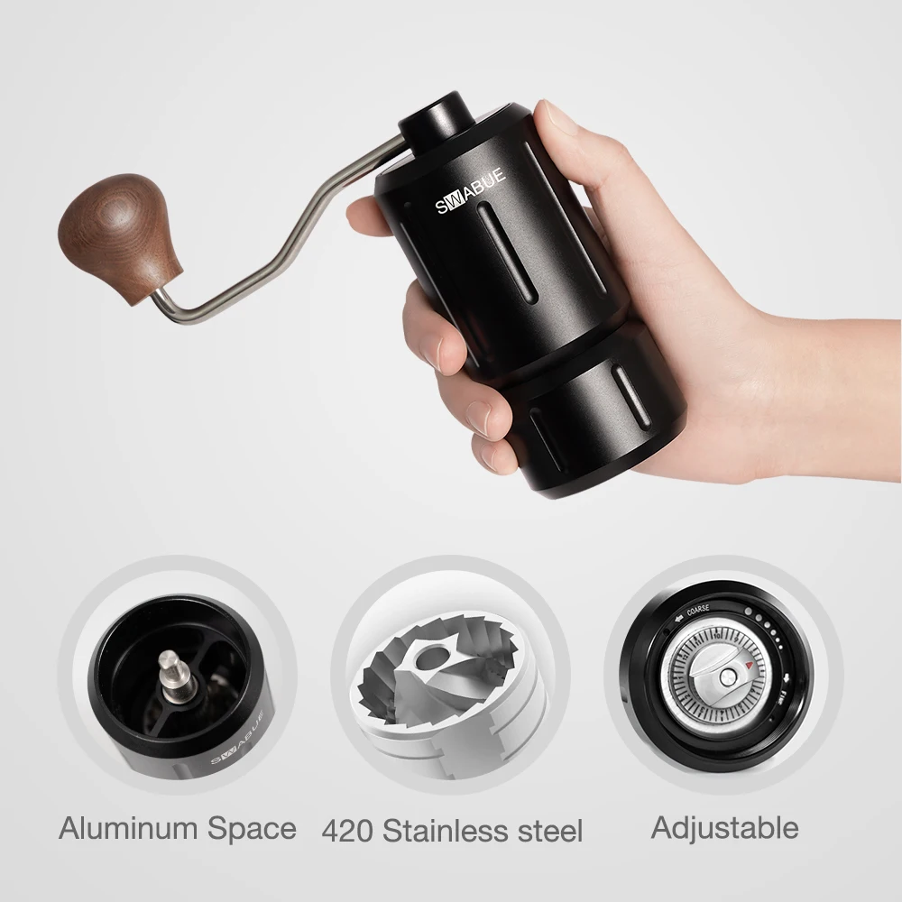 Swabue Coffee Accessories Mini Manual Grinder Set Coffee Server Glass Filter Gooseneck Kettle Specialized Barista Tools New