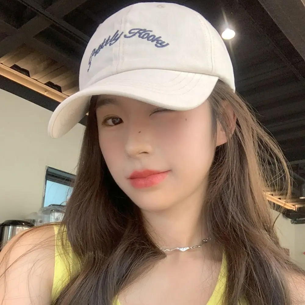 

Cotton Letter Baseball Cap UV Protection Adjustable Bow Strap Baseball Cap Hip Hop Hat Dome Plaid Bow Protection Hats Summer