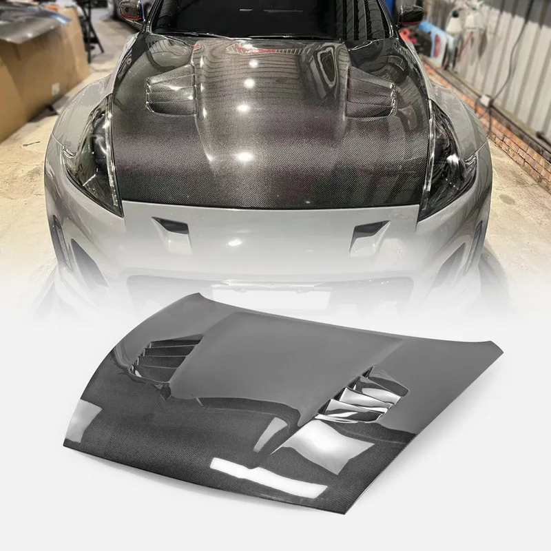 Car Carbon Fiber Fibre Front Engine Bonnet Hood For Nissan 370Z 2009-2019