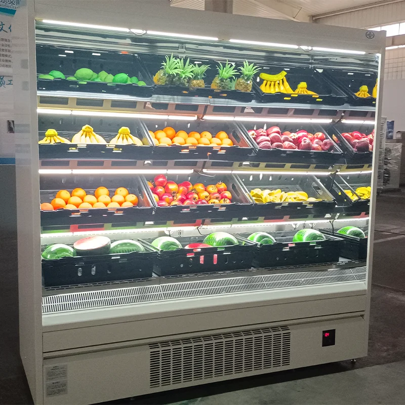 

Customized Supermarket Air Cooling Refrigerated Display Cabinet for Fruit and Vegetable Open Front Area System