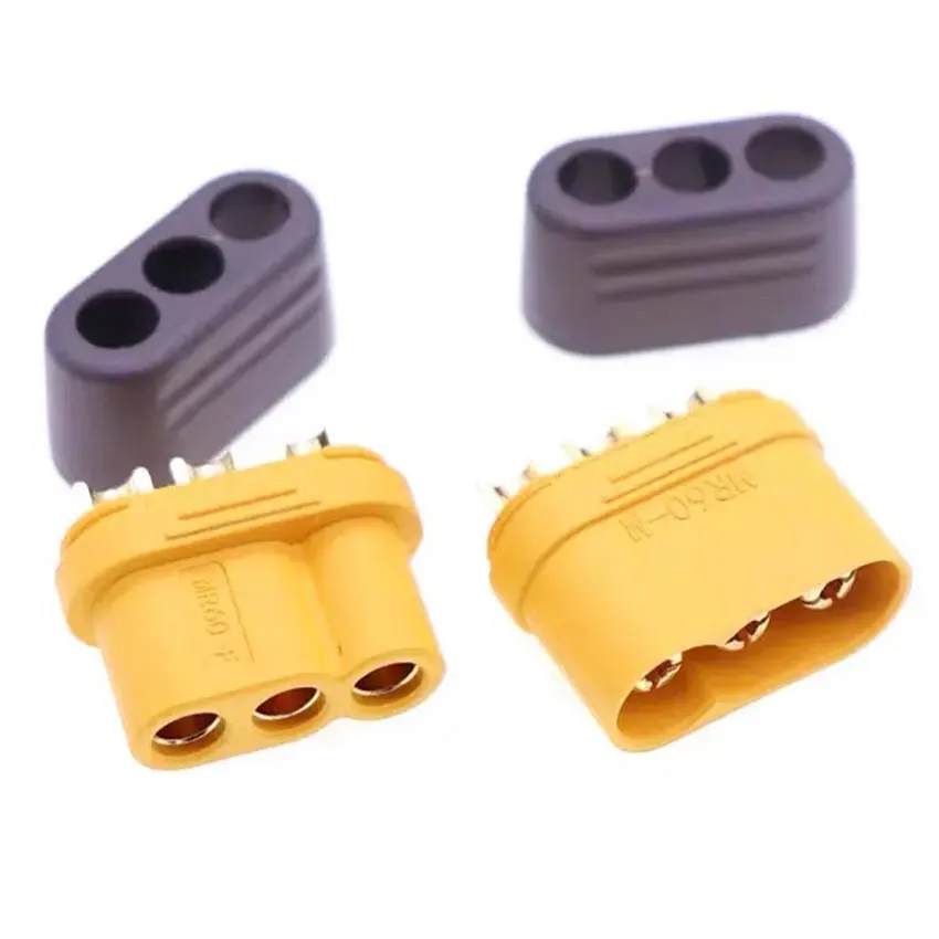 MR60 Male Female Plug With Protector Sheathed Cover 3.5mm 3 core Connector T Type plug Connector