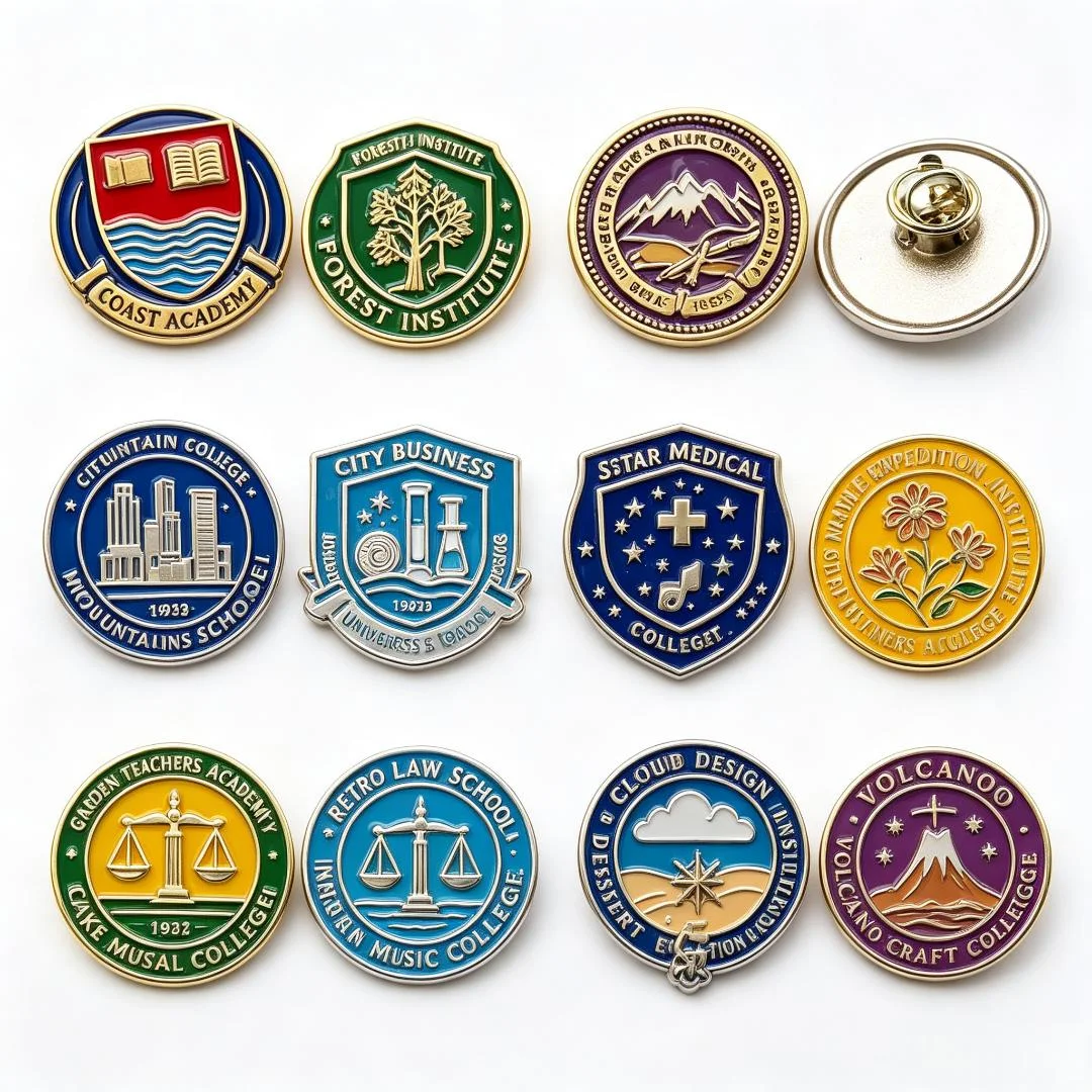 Custom Badge Hard Enamel Zinc Alloy Metal Lapel Pin 3D Embossed Custom Logo Brooch For Suit Hat Free Design