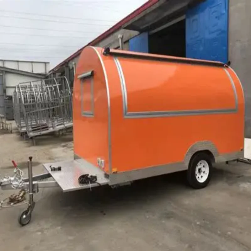 Vending Truck Ice Cream Concession Food Trailer Mobile Coffee Bar Cart With Kitchen BBQ Trailer Mobile Food Car Customized