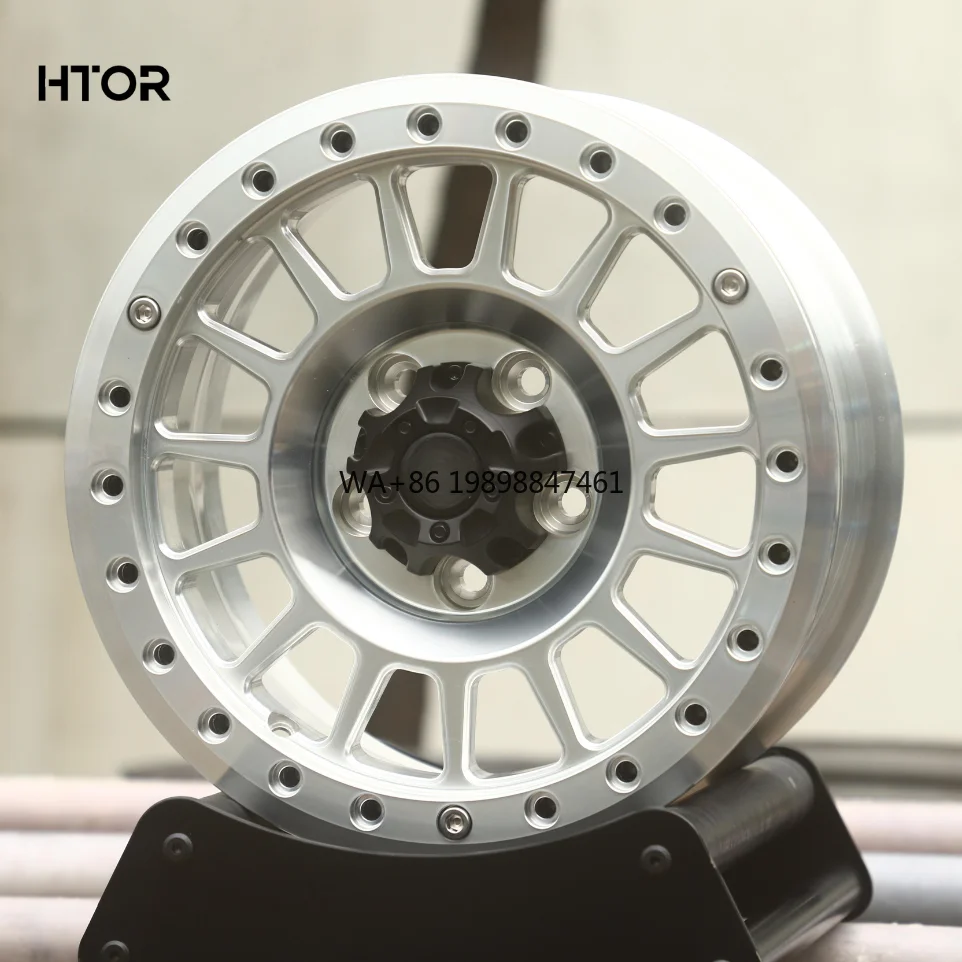 

HTOR 16 17 18 Inch Beadlock Wheels 5x127 5x139.7 Multi-spoke Polished Forged Offroad 4x4 Wheels for Ram 1500 Wrangler Cherokee