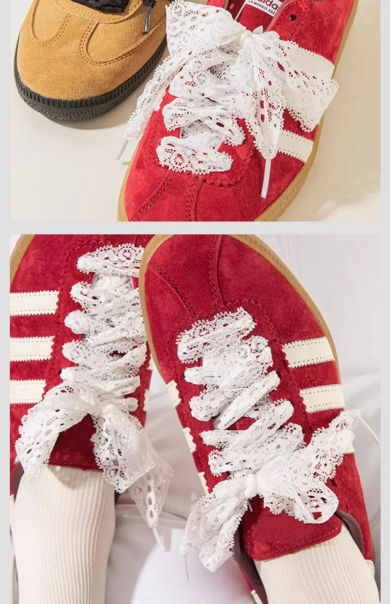 1 Paar Seiden-Spitzen-Schnürsenkel für Mädchen, bunte flache Schnürsenkel, weiß, schwarz, lässige Seil-Schnürsenkel für Schuhe, Zubehör, Breite 3 cm – Detail 13