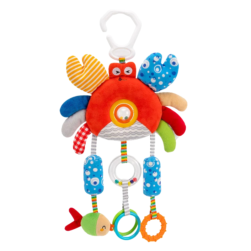 Seggiolino auto per bambini Passeggino Animale del fumetto Campana Giocattoli Educazione precoce Attività manuale Sviluppo Peluche sensoriale Musica Sonaglio Giocattoli Regalo