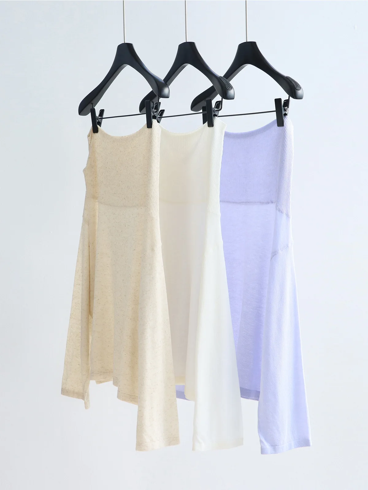 

Dave&di Multiple Ways To Wear Slightly Transparent Linen One Neck Fashionable Off Shoulder Knitted Shirt For Spring And Summer