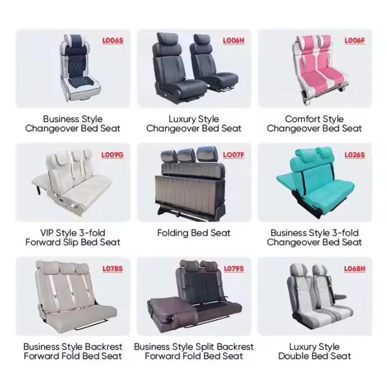 Newly Customized Folding Car Back Seat Bed Chair for RVs Camper Vans and Caravans Comfortable Adjustable Interior Seat for Sale