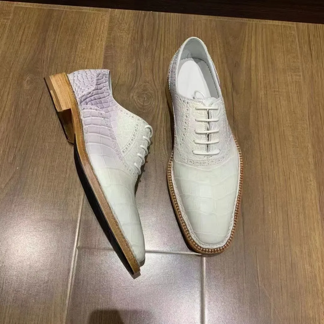 yinshang new men dress shoes male crocodile shoes wedding business shoes