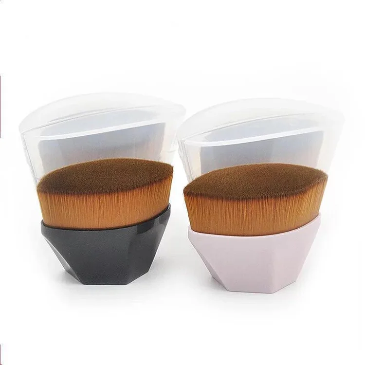 Brocha de maquillaje de seis esquinas, brocha de base Kabuki para maquillaje líquido, juego de brochas, maquillaje sintético suave cosmético para mujeres