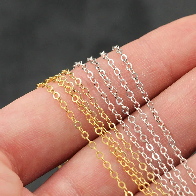 14K Gold Filled 1.4MM Cable Chain Necklace - Minimalist Gold Jewelry DIY Unfinished Chain for Pendants