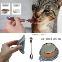Tapa de silicona con cuchara para comida de gato