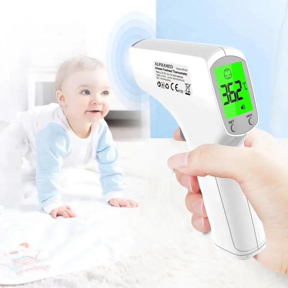 Medical forehead thermometer, non-contact infrared thermometer, forehead temperature gun, adult and child thermometers