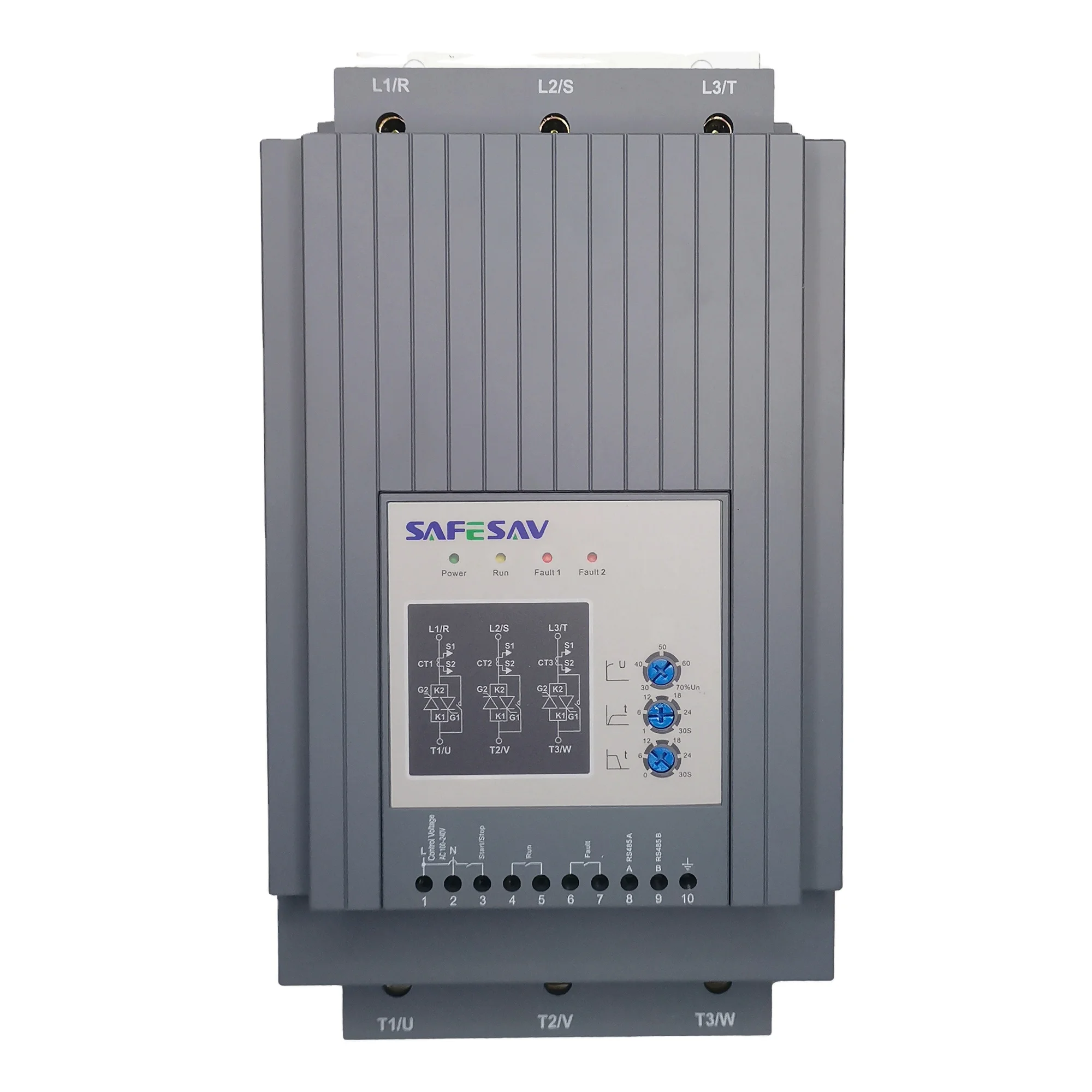 ac motor soft starter 3 phase 400V control 55KW 110A SSR series  built in bypass  for Air compressor