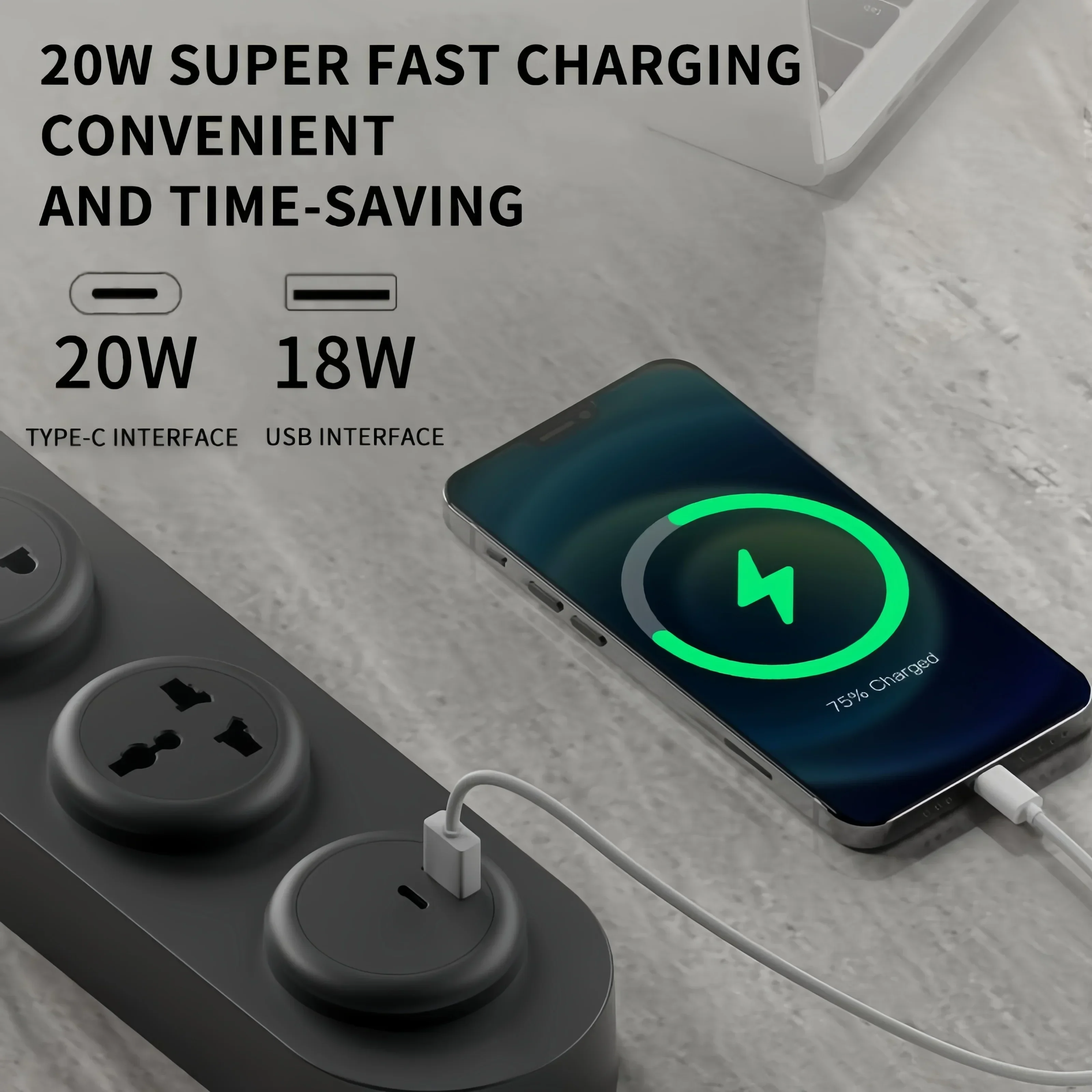4000W Modular Power Strip Track Universal EU US UK TH Plug Socket Outlet with USB C Fast Charge Vertical Wall Mount Power Track
