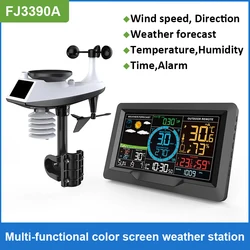 Multifunctional Color Screen Weather Station Temperature Humidity Wind Speed and Rainfall Detection Weather Forecast Clock