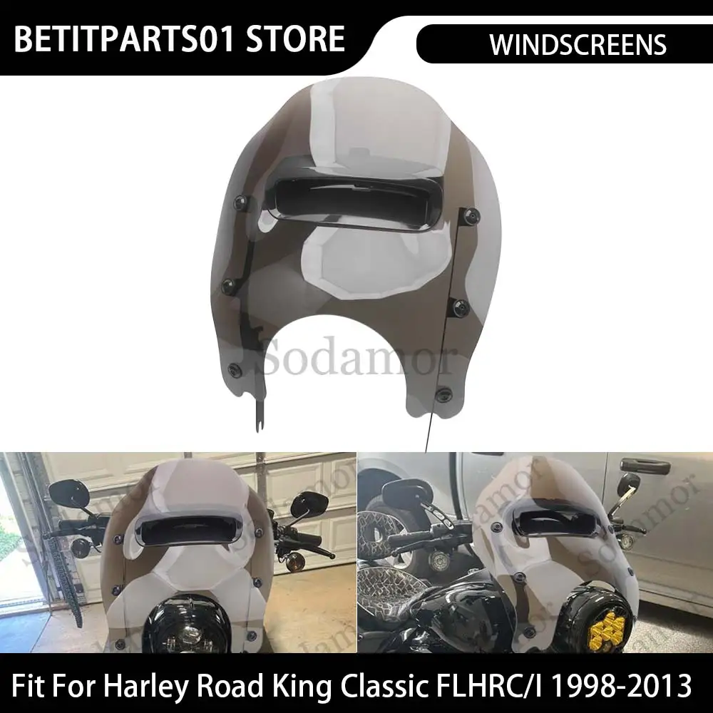Accesorios para motocicleta, parabrisas/deflectores de viento, plástico marrón, apto para Harley Road King Special FLHRXS 2021- 2025