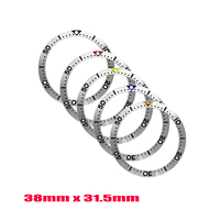 38mmx31.5mm Flat Stainless Steel Bezel Insert Fit for SKX007 SKX009 SRPD SKX 6105 Turtle Abalone Men Diving Watch Case Parts