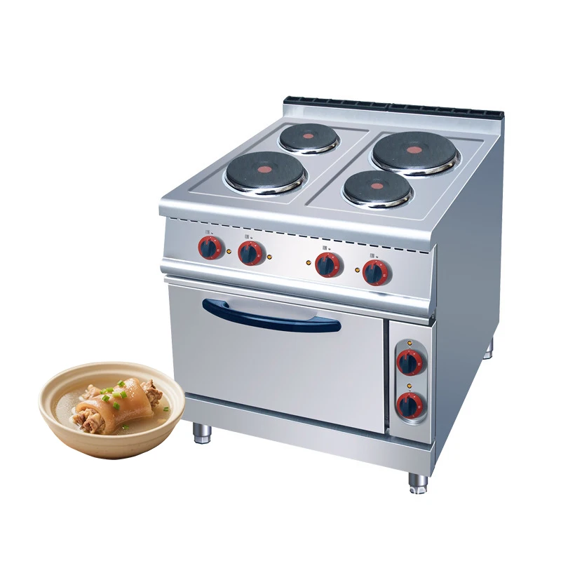 

Commercial Large Induction Cooker Combination Stove Four Cooking Oven Western Restaurants Vertical Square Plate Cooker