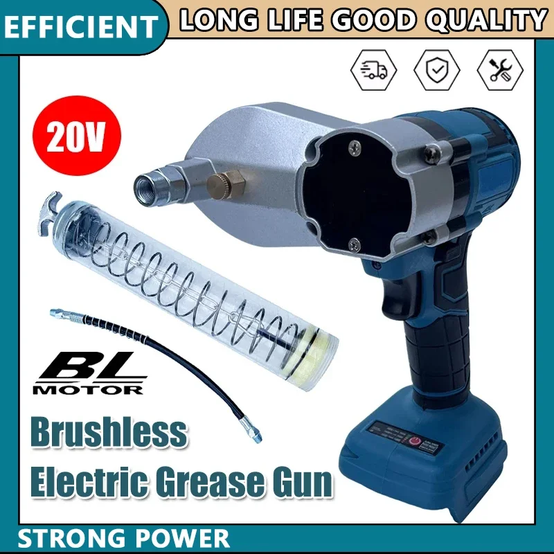 

Электрический бесщеточный смазочный пистолет Fit Makita для аккумуляторов 20В, высоконапорный инжектор для смазки, машина для нанесения смазки.