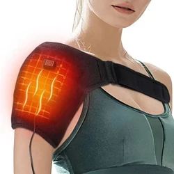 Heat Therapy Shoulder Brace Adjustable Shoulder Heating Pad For Frozen Shoulder Bursitis Tendinitis Strain Hot Cold Support Wrap