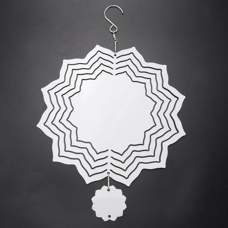 2er Pack 8 Zoll DIY Handwerk Ornamente wind betriebene kinetische Skulptur, doppelseitige Sublimation Winds pinner