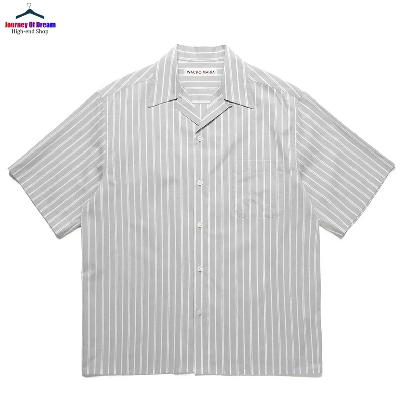 Streetwear Summer New Multicolour WACKO MARIA Hawaii Trendy Mens Womens Casual Loose Holiday High-end Short Sleeve Shirt