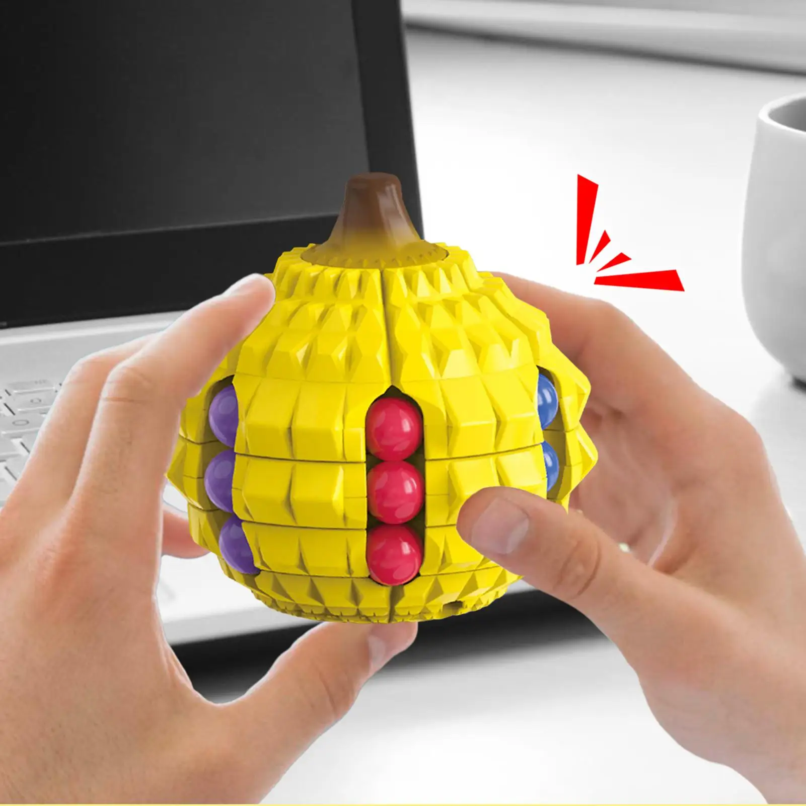 キューブスピナーゲームドリアン形状回転豆キューブパズルエンターテイメント鎮静ガジェット子供青少年男性女性家族