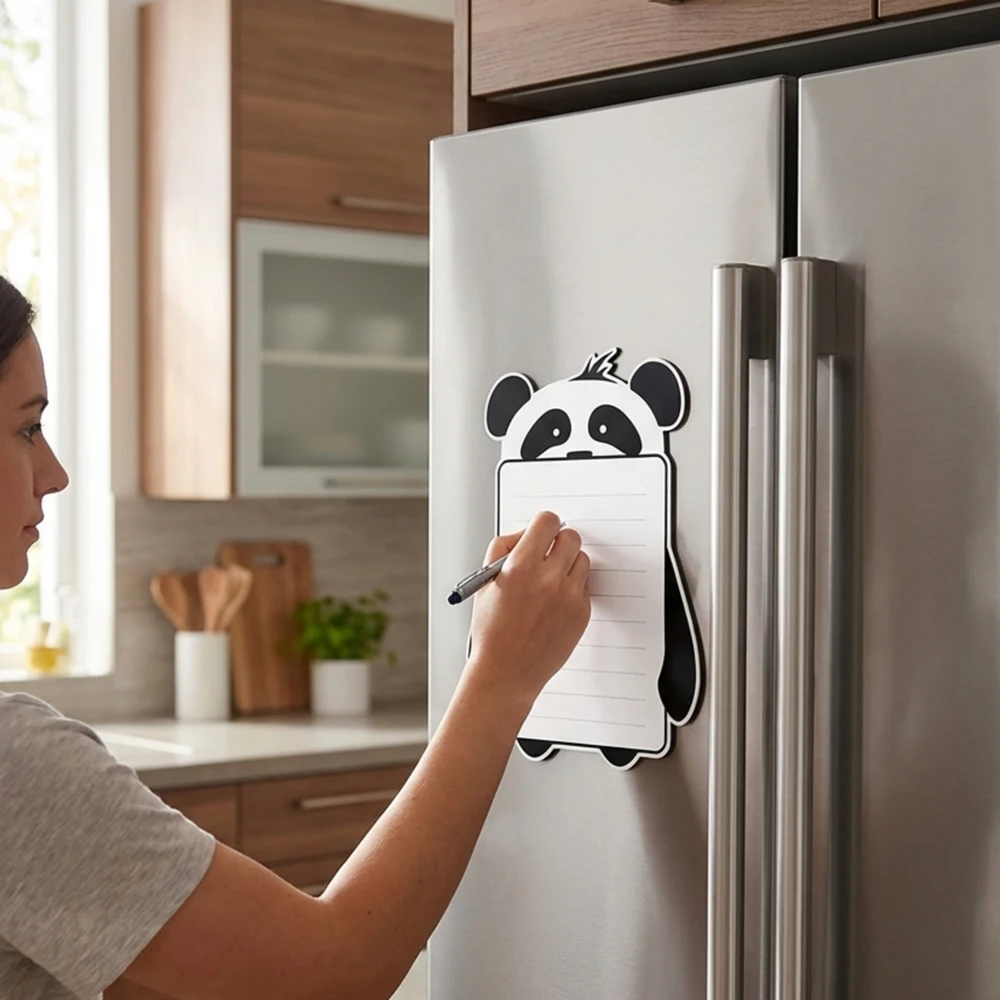 Kühlschrankmagnet in Pandaform, Memoboard mit magnetischen Eigenschaften, Panda-Formplan mit magnetischen Eigenschaften