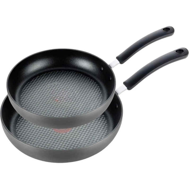 Ultimate Hard Anodized Nonstick Frying Pan Set 2-Piece, 10, 12 Inch, Oven Grill Safe 400F, Cookware