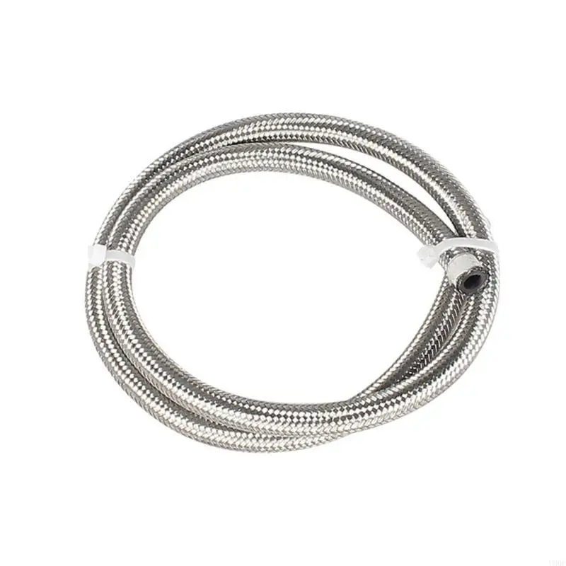 AN4-AN12 Black Smooth Nylon Stainless Steel Hose Oil Gas Cooler Hose Pipe New