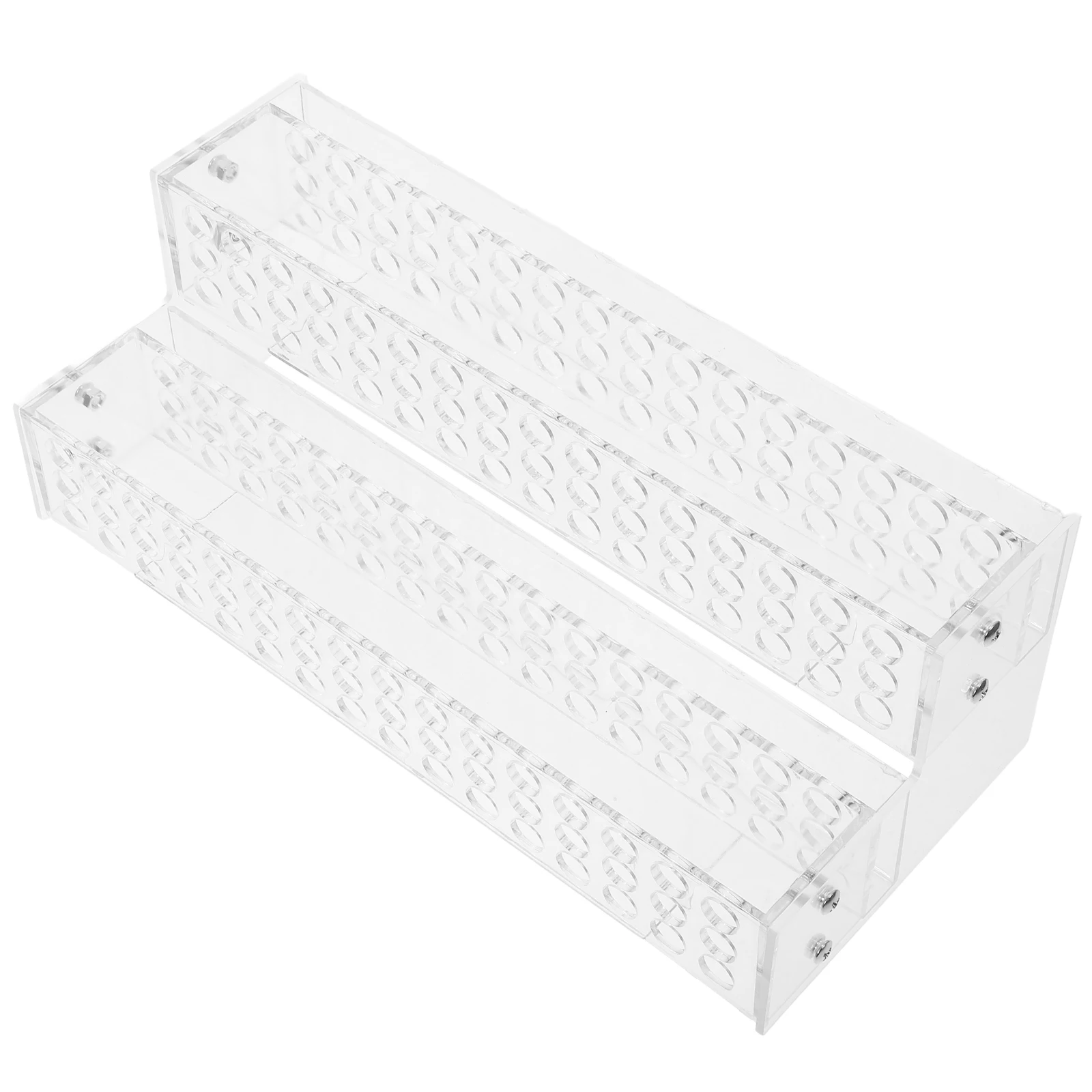 

1pc Double Layer Stationery Pen Holder Clear Acrylic 48 Slot Display Stand Desk Organizer Pencil Rack School Office Home