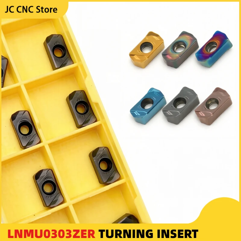 10PCS LNMU0303ZER Turning insert  MJ carbide double-sided Fast Forward Feed Milling Insert For EXN03R milling cutter holder