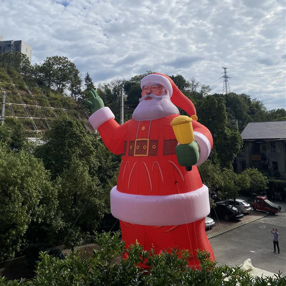 33/40ft Giant LED Inflatable Christmas Santa Claus Ornament Christmas Yard Decoration with LED light For Outdoor