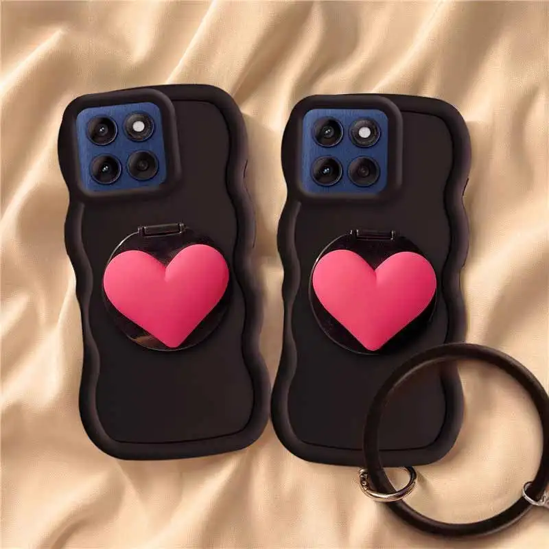 G15 Brown bear Wavy Shape Silicone Phone Case For Motorola G30 G24 G05 G04S G04 G10 G14 G34 G05 G35 G32 G13 G25 G23 G20 Cover