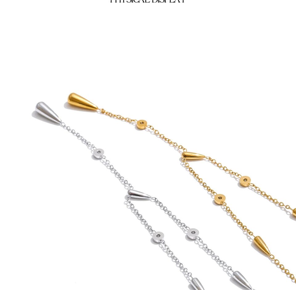 Yhpup Halskette aus Edelstahl mit Zirkonia-Kette für Damen, Sommer, Alltagskleidung, zarte Mode, sexy Schmuckzubehör – Detail 3