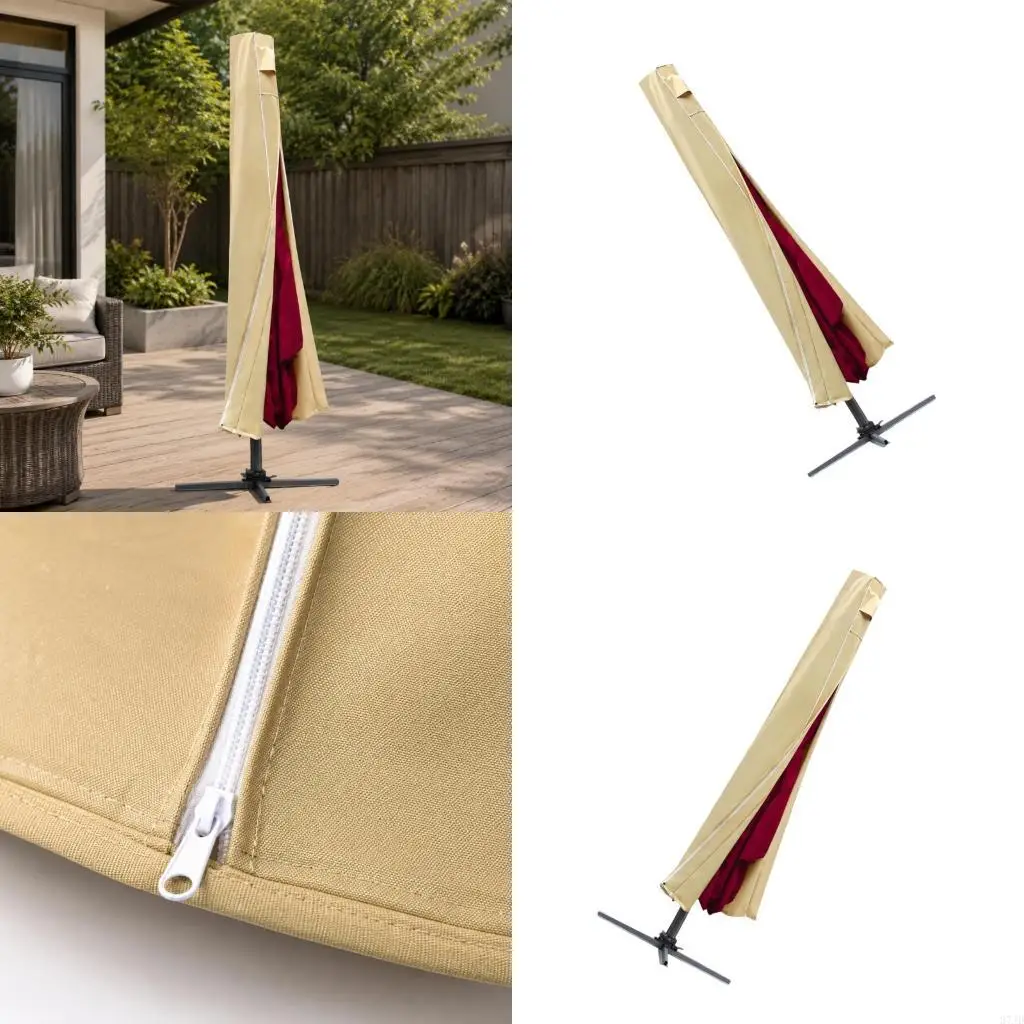 Outdoor Patio Shade Storage Cover, Coated 600D Fabric Construction for Reducing Contact with Rain, Sunlight, and Dust 37JD
