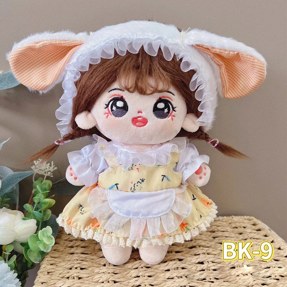 For Baby Three V 3/20CM Cotton Doll Rompers Cartoon Plush Doll Replacement Outfit Lolita Dress Mini Clothes