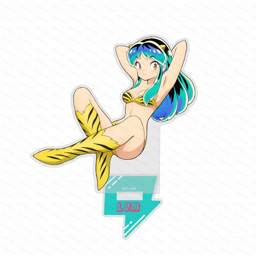 Anime Urusei Yatsura Acrylic Stand Lum Ataru Shinobu Figure Stand Plate Cosplay Prop Decor Cartoons Present Firends Gifts 15cm