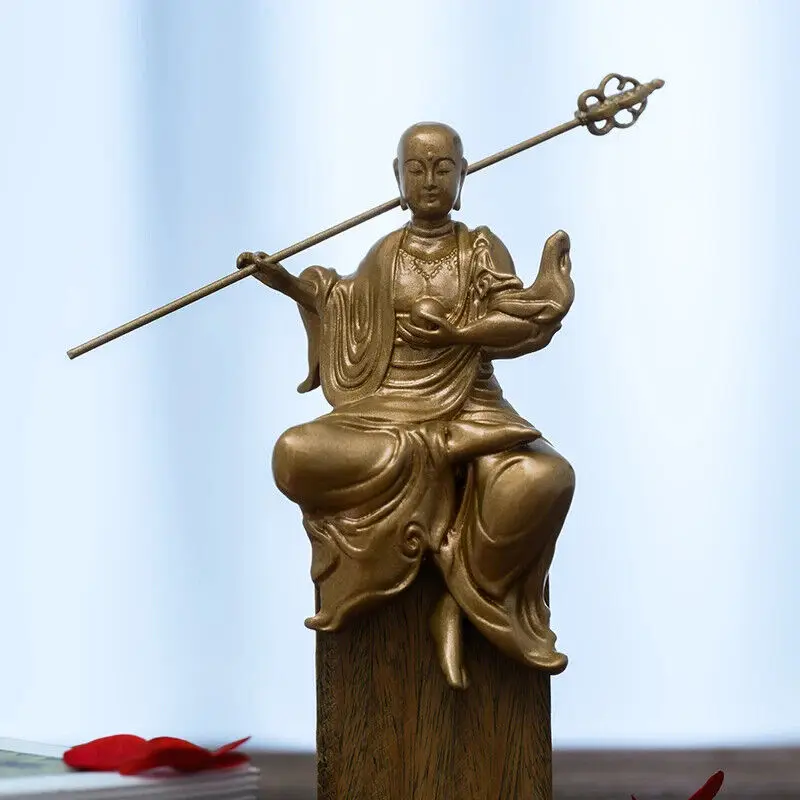 Statue de Bodhisattva Kitigarbha en laiton faite à la main, autel spatial Zen et pleine conscience