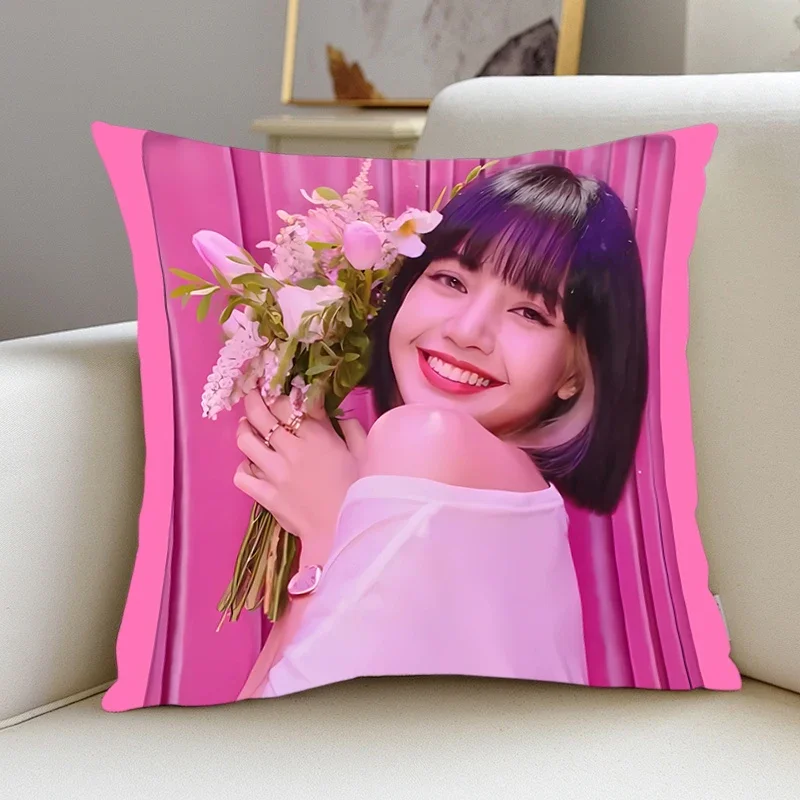 

Наволочка Kpop Kawaii Girl L-LISAS room спальня офис кафе автомобиль Dakimakura диванная подушка для гостиной наволочка подарок