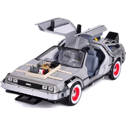 Top Back to the Future Series 3 Metal Model Car Legend Lorean 1:24 Scale Model Car Unforgettable Movie Collection Time Machine