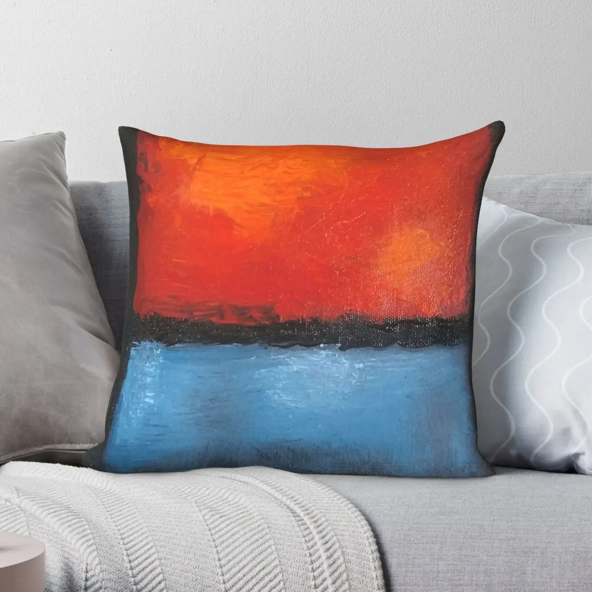 Mark Rothko Expressionism Square Pillowcase Polyester Linen Velvet Printed Zip Decor Pillow Case Bed Cushion Cover