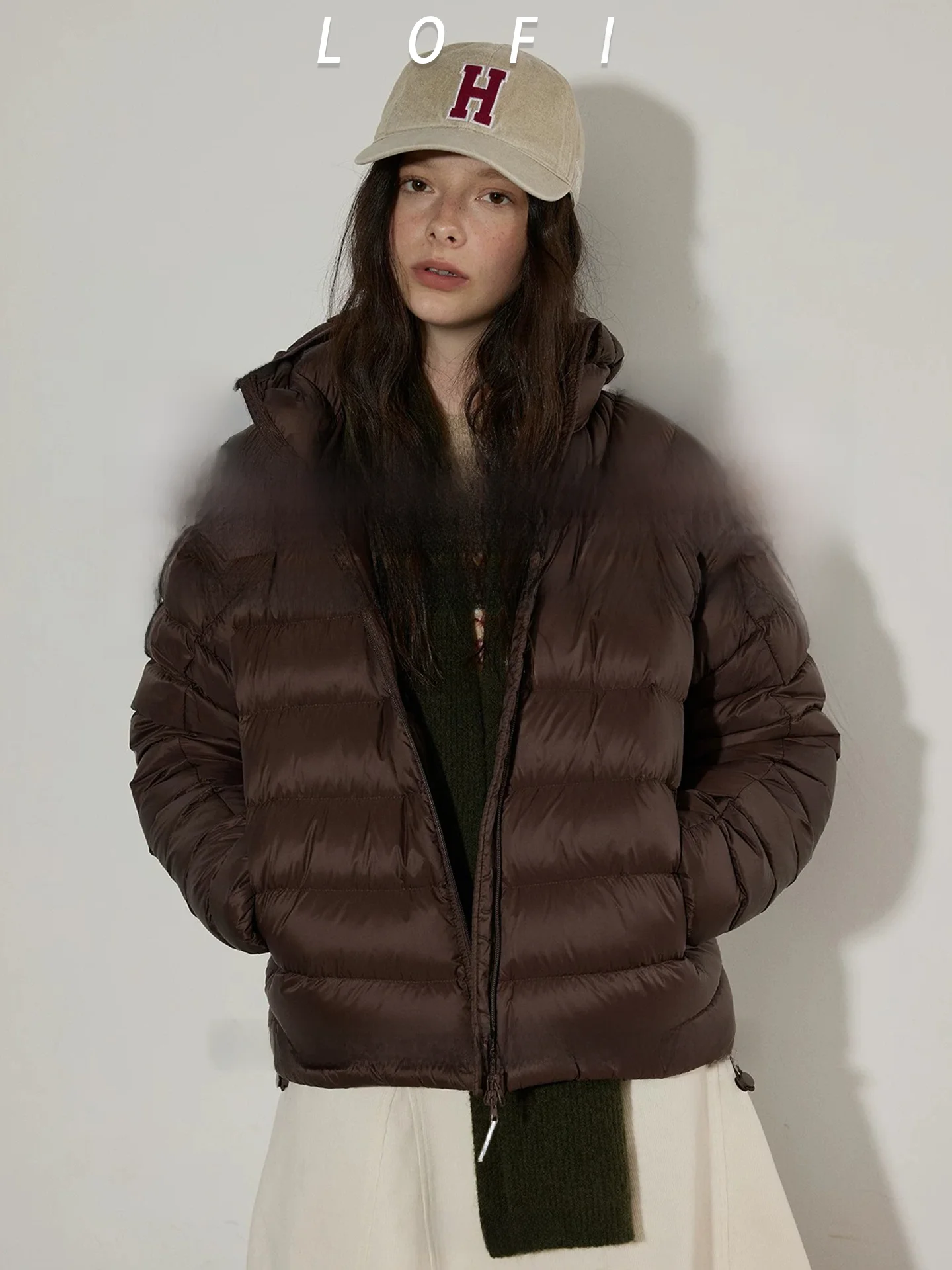 Lofi Choose Summer Clearance Sale Short Jacket Cotton down Jacket Commute Style Loose Fit Regular Length Women's Coat