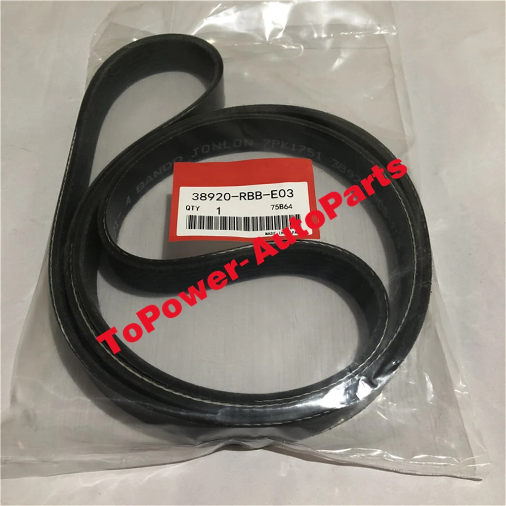 Serpentine Fan Belt OEM 38920-RBB-E03 38920-RBB-E01 38920-RBB-E02 for Honda Acura 2007-2009 CR-V 2004-2008 TSX 2.4L 38920RBBE03