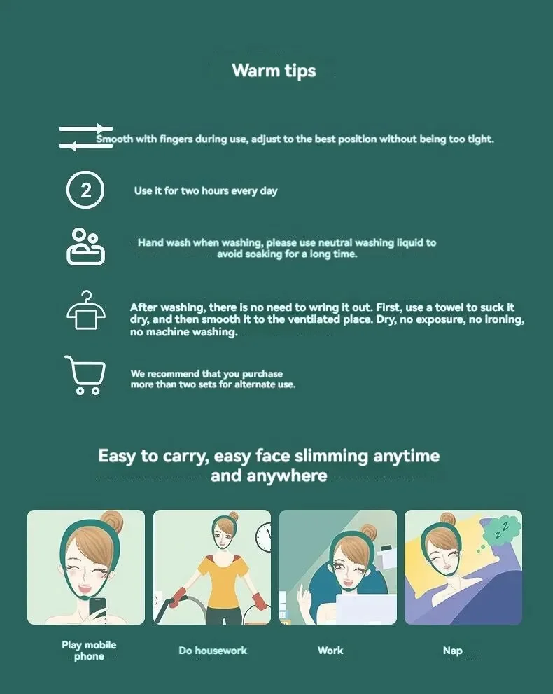 Slimming Face Belt Lifting Mask Tight But Not Strangling Suitable All Kinds Face Shape Tool V Shaper Massage Reduce Double Chin