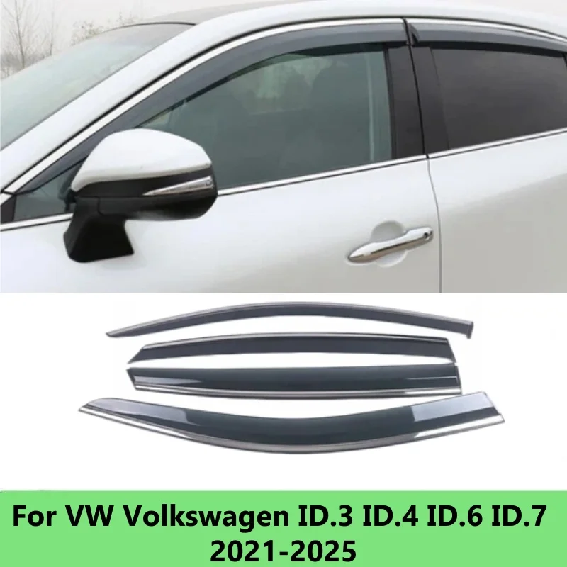 For VW Volkswagen ID.3 ID.4 ID.6 ID.7 2021 2022 2023 2024 2025 Car Window Visor Rain Deflector Sun Guard Weathershield Shelter