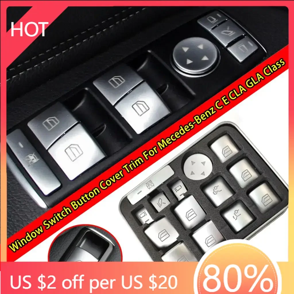 

2025 Горячие гоночные грили для Mercedes Benz CLA 180 200 GLA 180 200 2013 2014 2015 2016 2017 2018 2019 14x Автозапчасти Переключатель окна