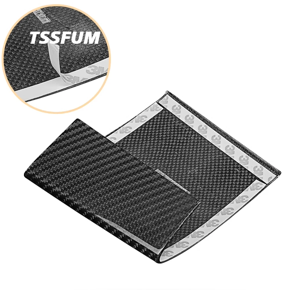Car Interior Real Carbon Fiber USB Central Control Water Cup Side Decoration Stickers for Mini Cooper S F55 F56 F57 Accessories