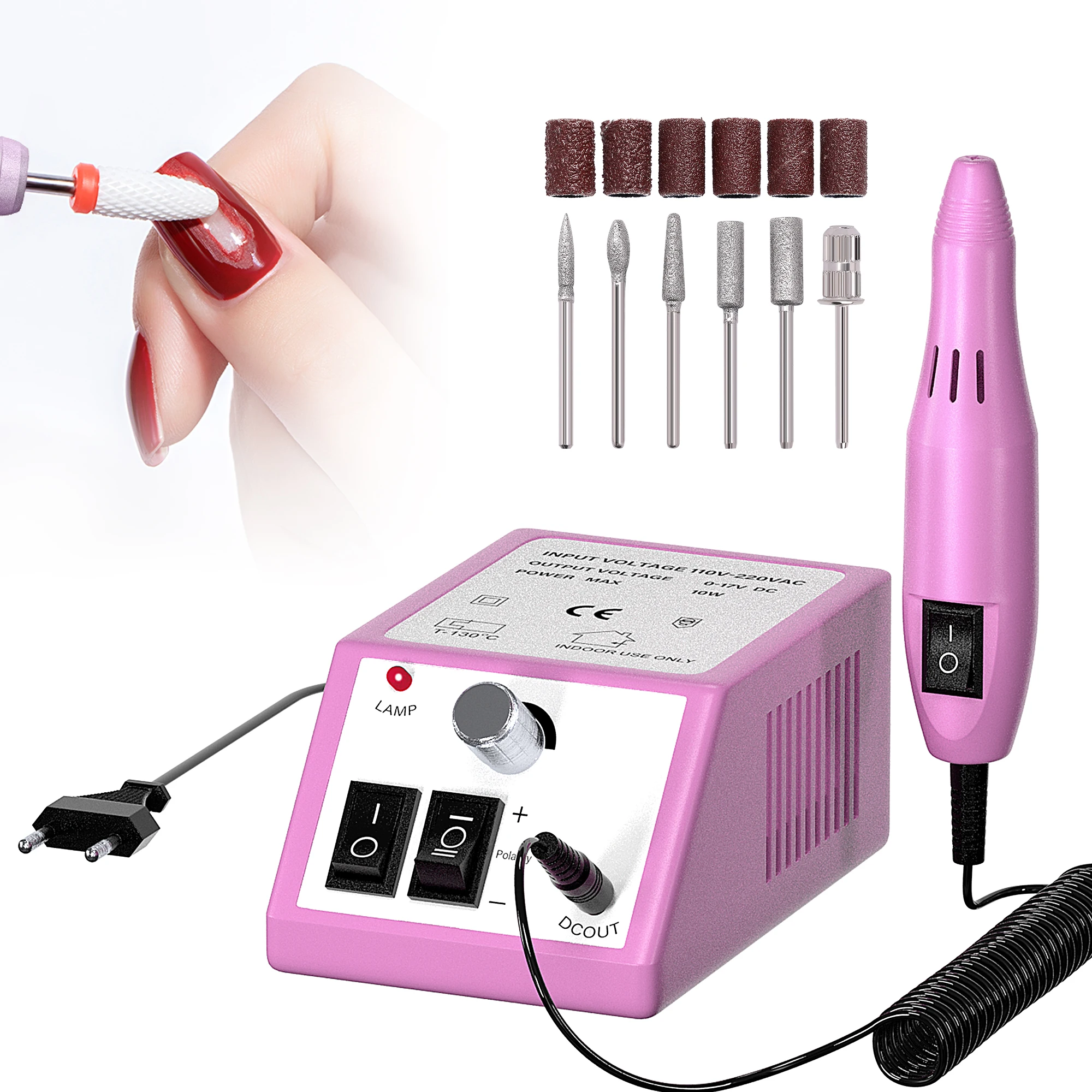 LULAA 20000RPM Nail Drill Machine Electric Manicure Milling Cutter Kit For Gel Polish Professional Manicure Tool Salon Equipment